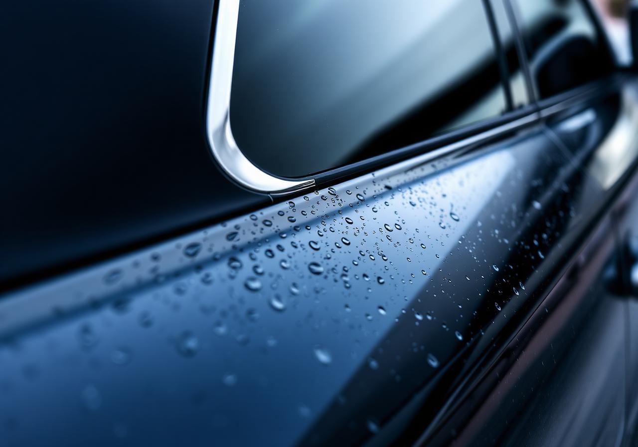 Premium sedan with ceramic window tint close-up